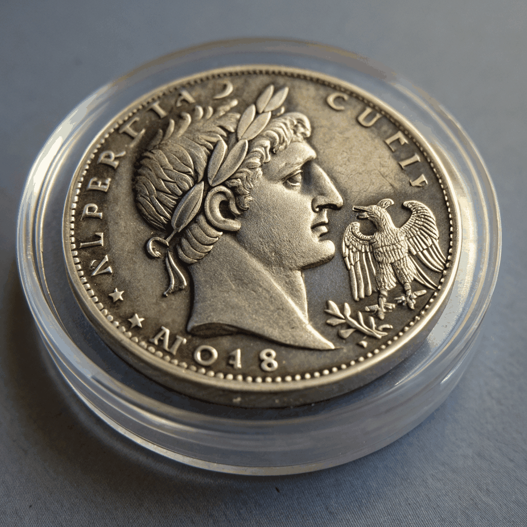 Silver Denarius of Augustus - NGC AU 5/5